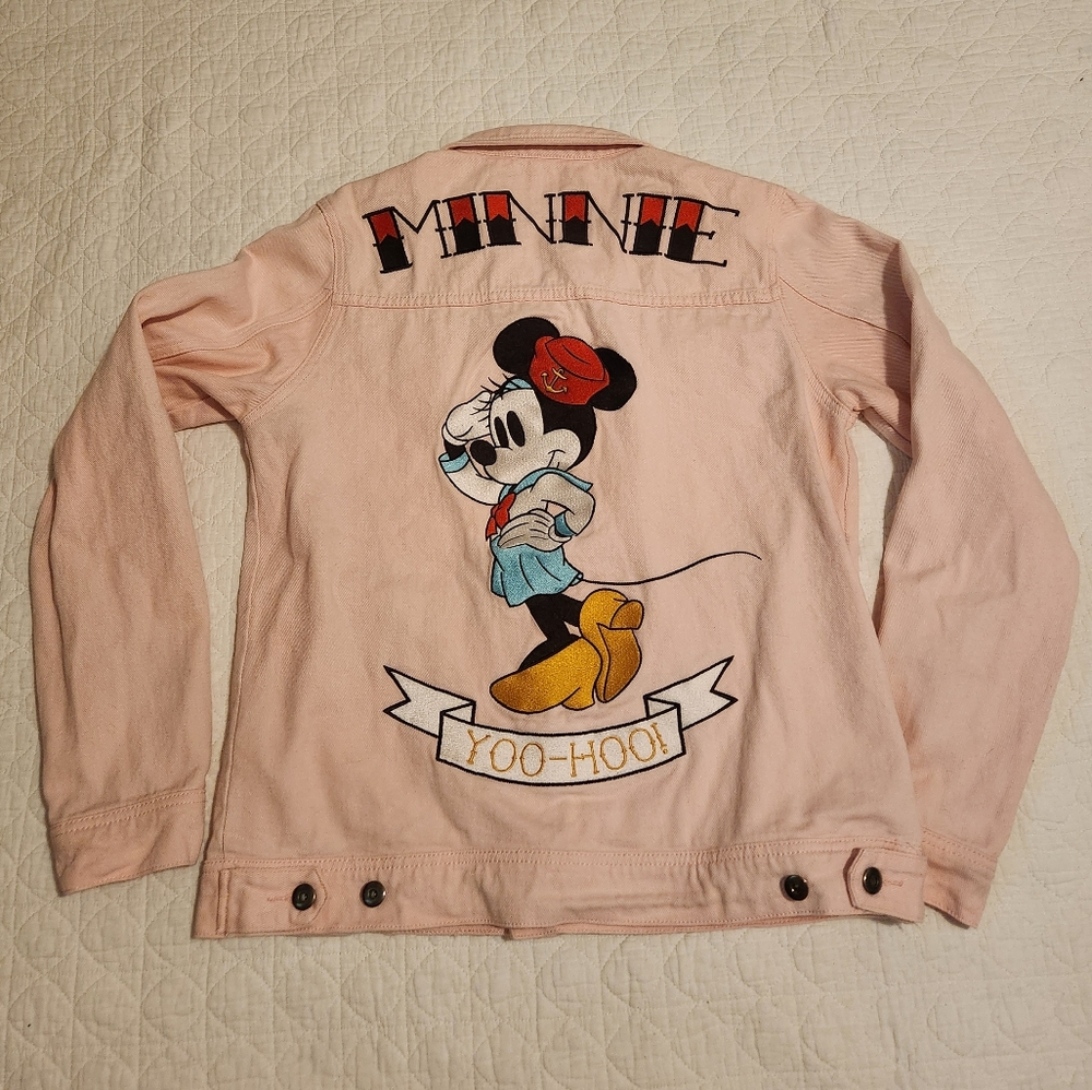 Cakeworthy Minnie Mouse Pink Jean Jacket - Picture 1 of 5